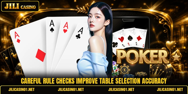 Careful rule checks improve table selection accuracy
