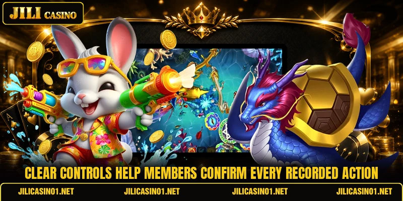 Clear controls help members confirm every recorded action