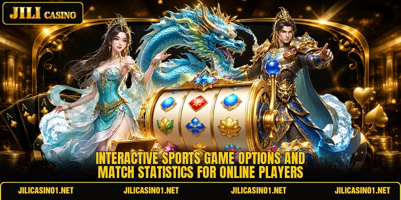 Interactive sports game options and match statistics for online players