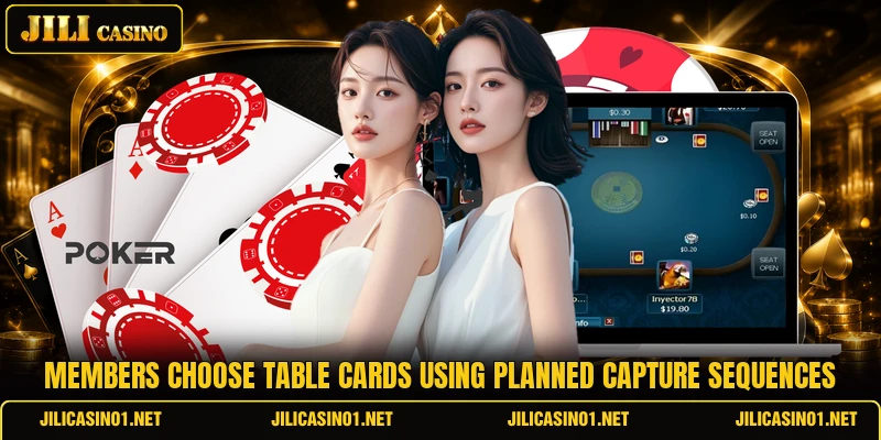 Members choose table cards using planned capture sequences