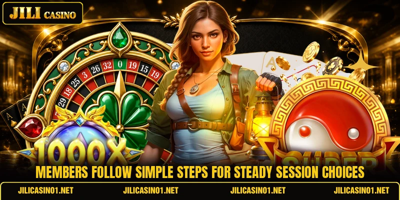Members follow simple steps for steady session choices Members follow simple steps for steady session choices