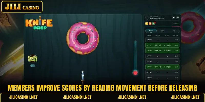 Members improve scores by reading movement before releasing Members improve scores by reading movement before releasing