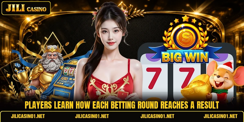 Players learn how each betting round reaches a result
