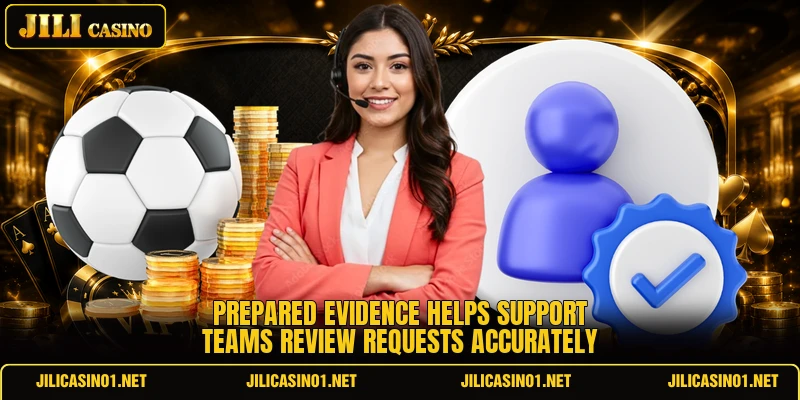 Prepared evidence helps support teams review requests accurately Prepared evidence helps support teams review requests accurately