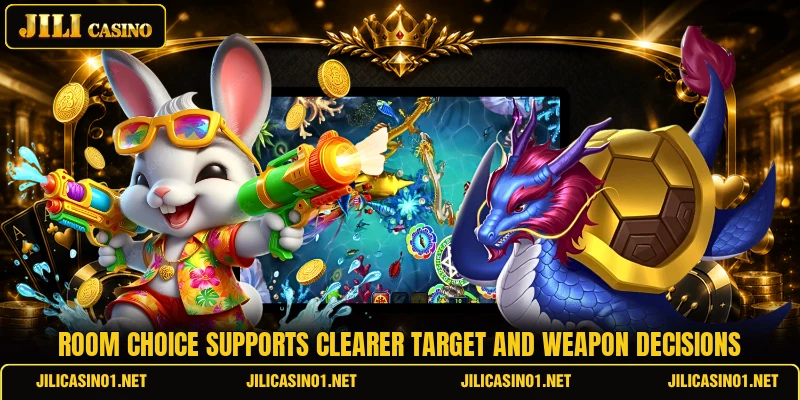 Room choice supports clearer target and weapon decisions Room choice supports clearer target and weapon decisions
