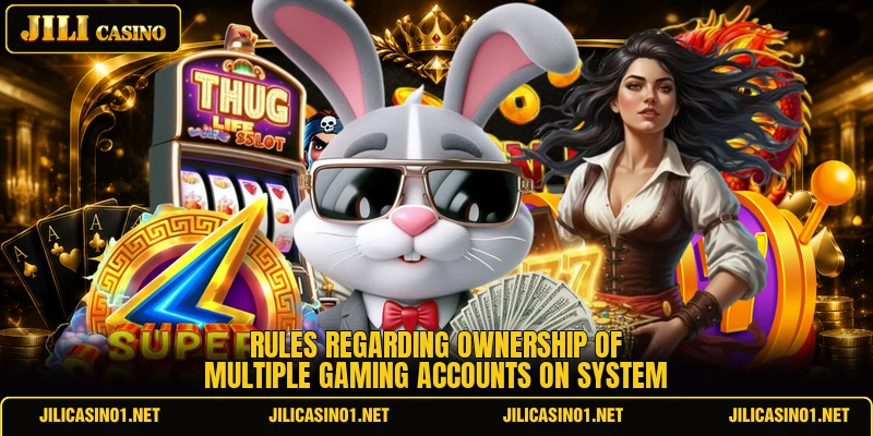 Rules regarding ownership of multiple gaming accounts on system