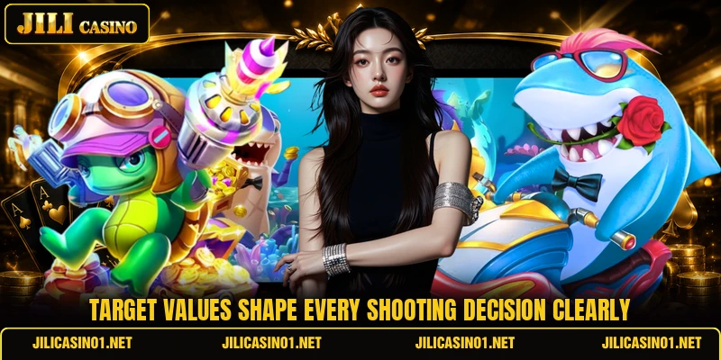 Target values shape every shooting decision clearly Target values shape every shooting decision clearly
